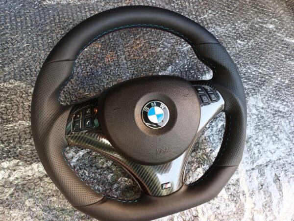 BMW E90 E91 E92 E93 E81 E82 E87 E88 M3 M TUNING VOLANT CUIR NOUVEAU - Image 3